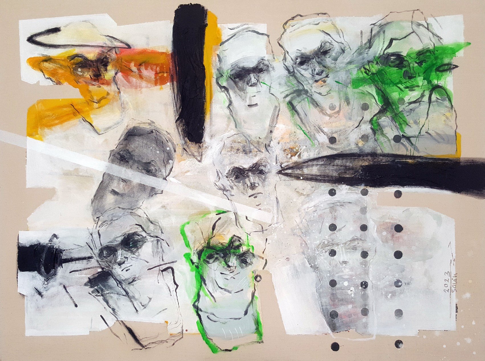 Untitled  
Mixed-media on canvas  
120 x 160 cm  
2023  
$ 4000