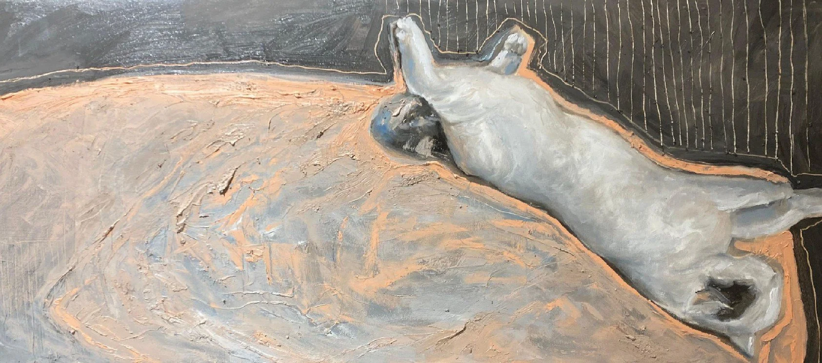 Untitled  
Oil on canvas 
53 x 118 cm  
$ 800