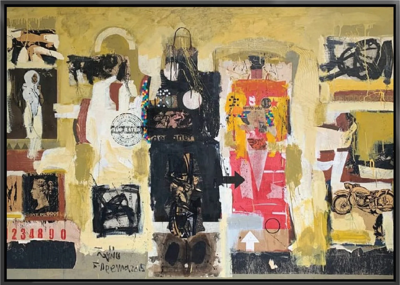 Untitled 
Mixed media on canvas  
151 x 218 cm  
2015 
$8,500