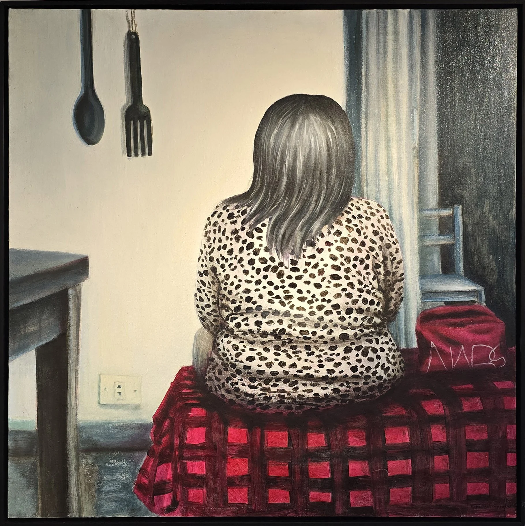 Unwelcome #18  
Oil on canvas 
100 x 100 cm  
Price Upon Request