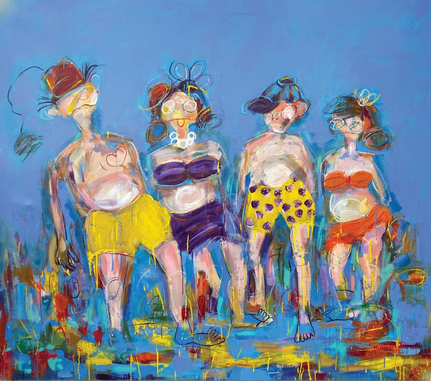 Pieds Dans L'eau   
Acrylic on canvas  
140 x 160 cm 
2025  
$5,600