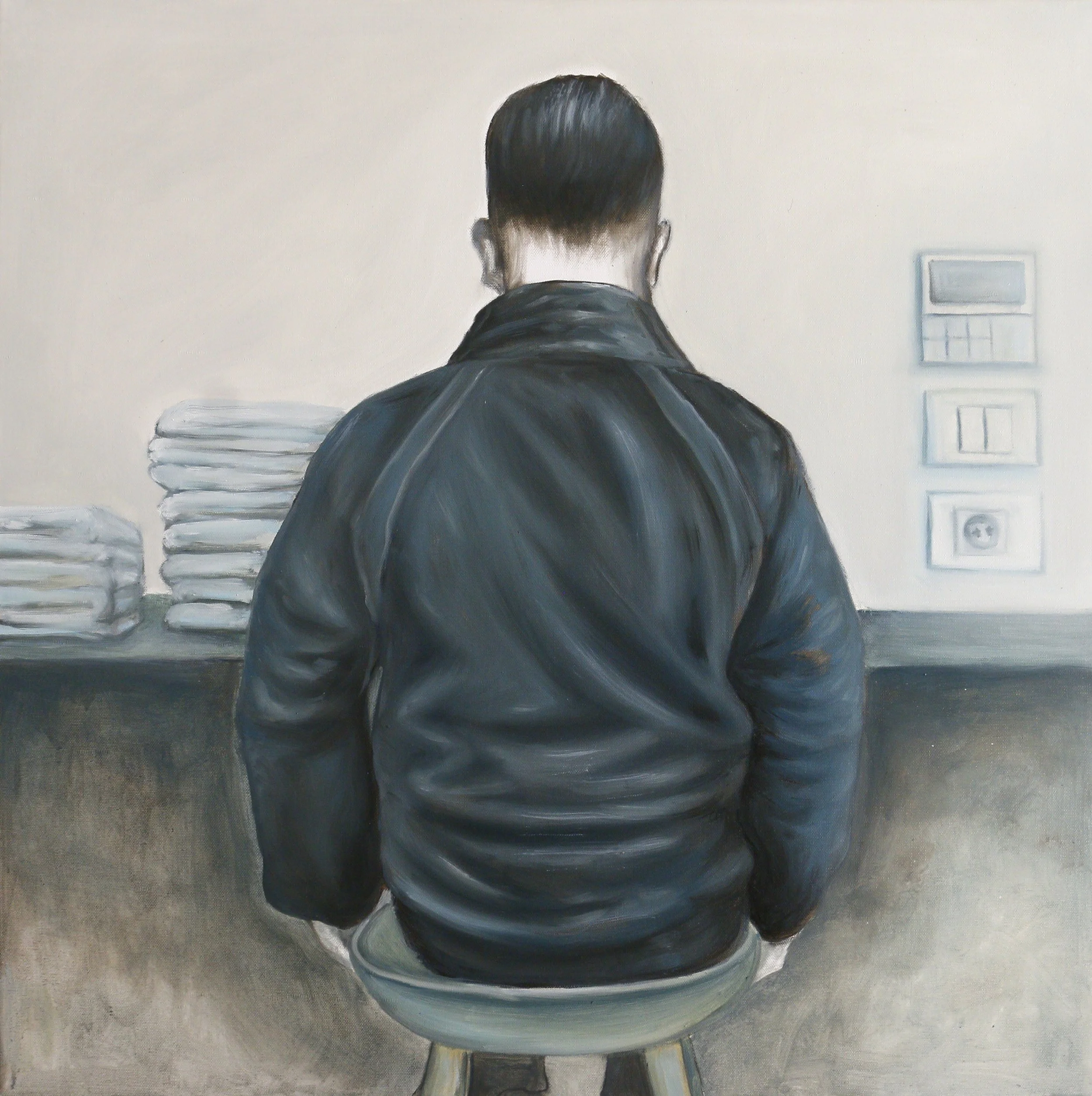 Unwelcome #22  
Oil on canvas 
75 x 75 cm  
Price Upon Request