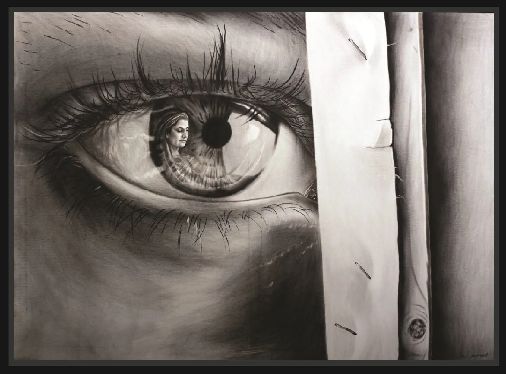 Eye Of The Beholder   
Mixed media on canvas  
140 x 100 cm  
2016  
$2,300