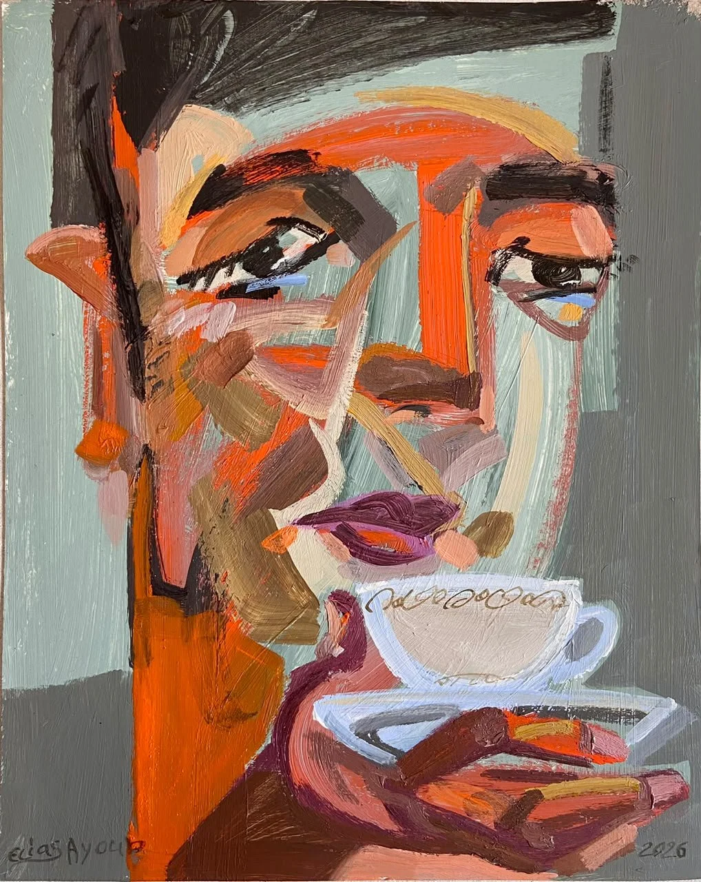 Untitled  
Acrylic on cardboard 
37 x 30cm  
2026  
$400