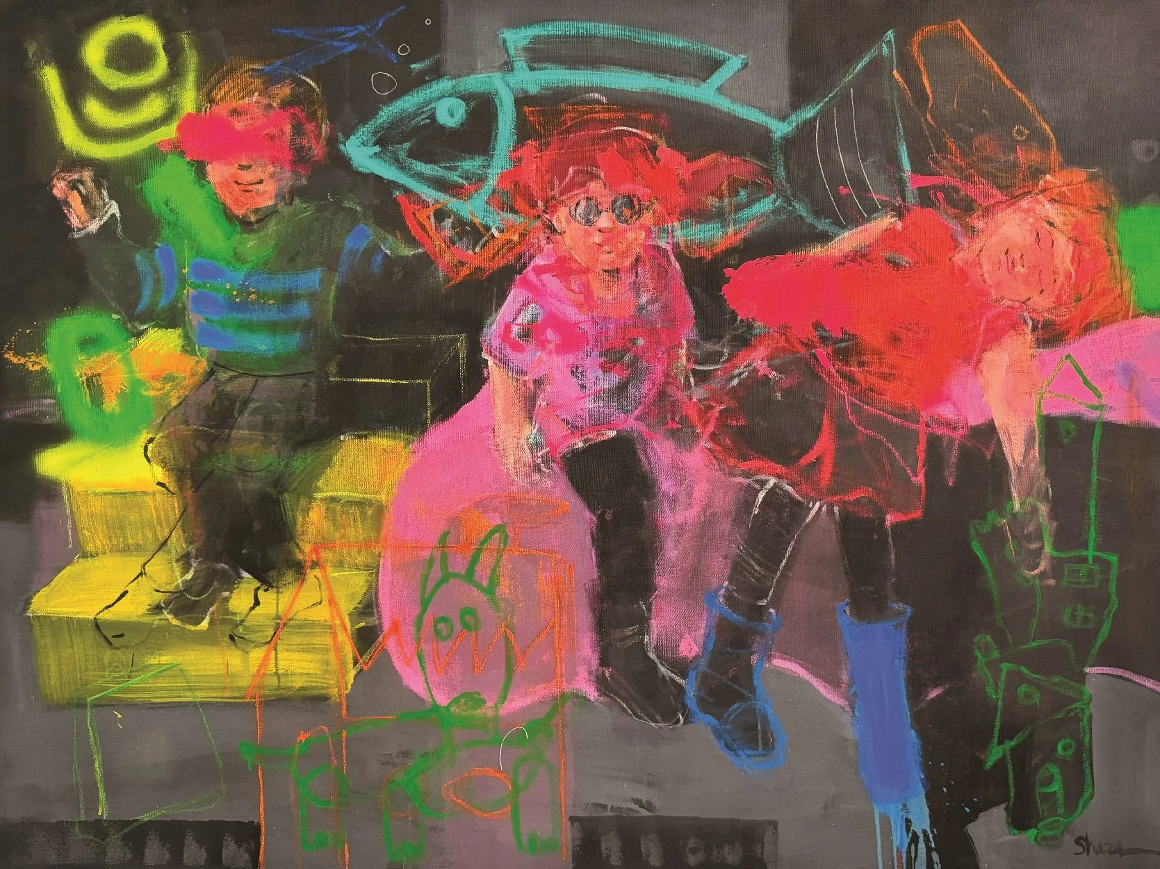 The Happy Prince  
Mixed media on canvas  
150 x 200 cm  
2024  
Price Upon Request