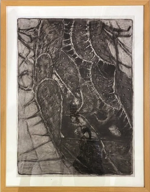 Untitled   
Charcoal on cardboard  
90 x 66  
2025  
Price Upon Request