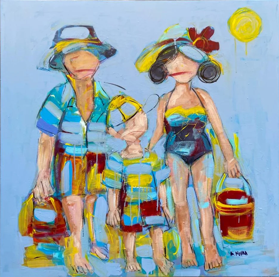 A La Plage  
Acrylic on canvas  
100 x 100 cm  
2026  
Price Upon Request