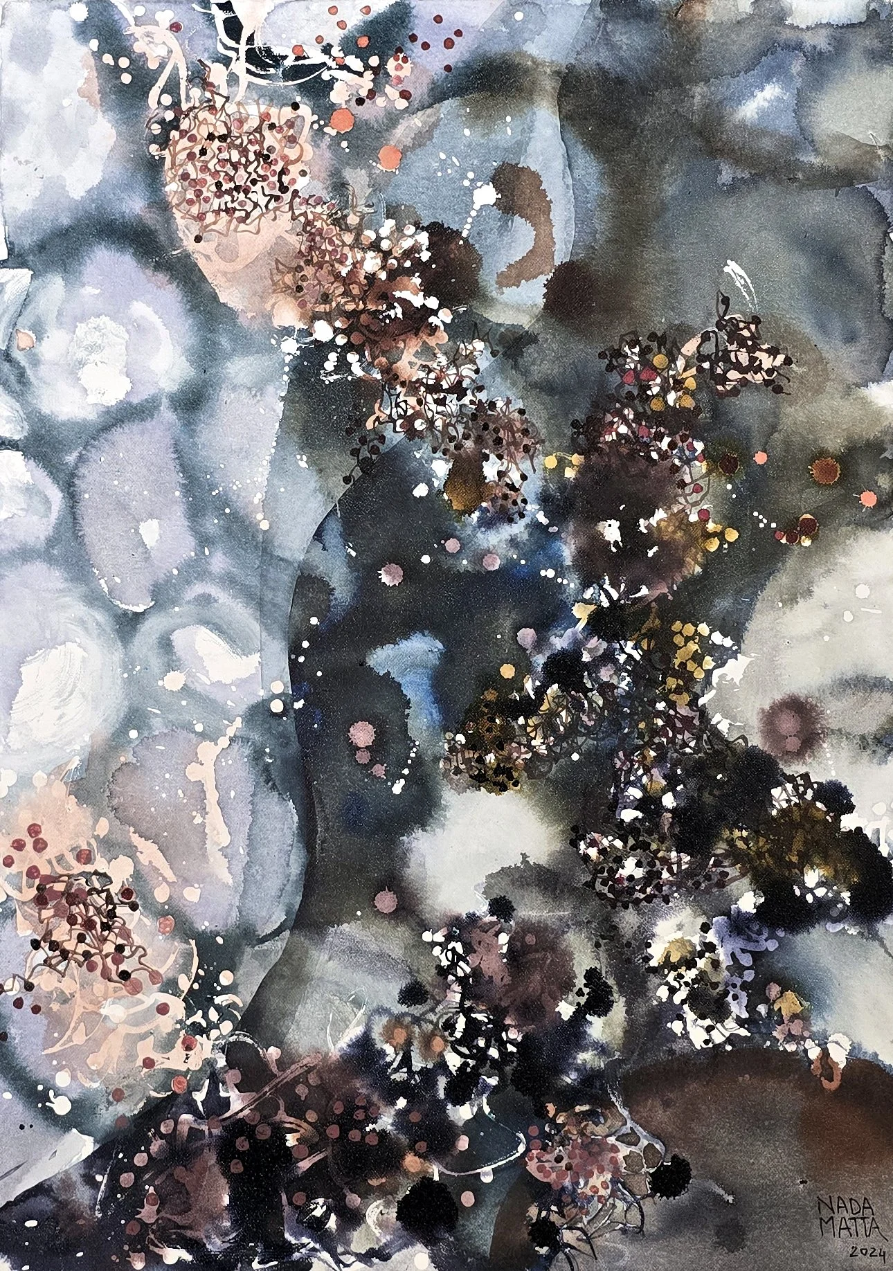 Untitled 
Acrylic on canvas  
70 x 50 cm  
2024  
$350