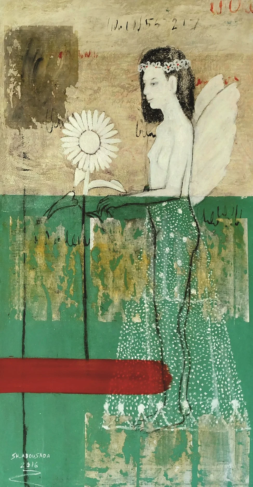 Untitled  
Mixed media on canvas  
140 x 75 cm  
Price Upon Request