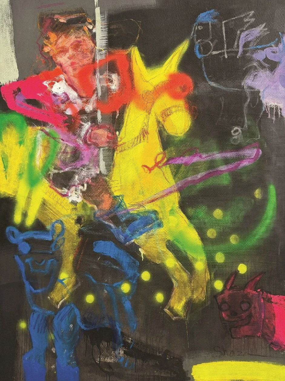 The Happy Prince  
Mixed media on canvas  
160 x 120 cm  
2024  
Price Upon Request