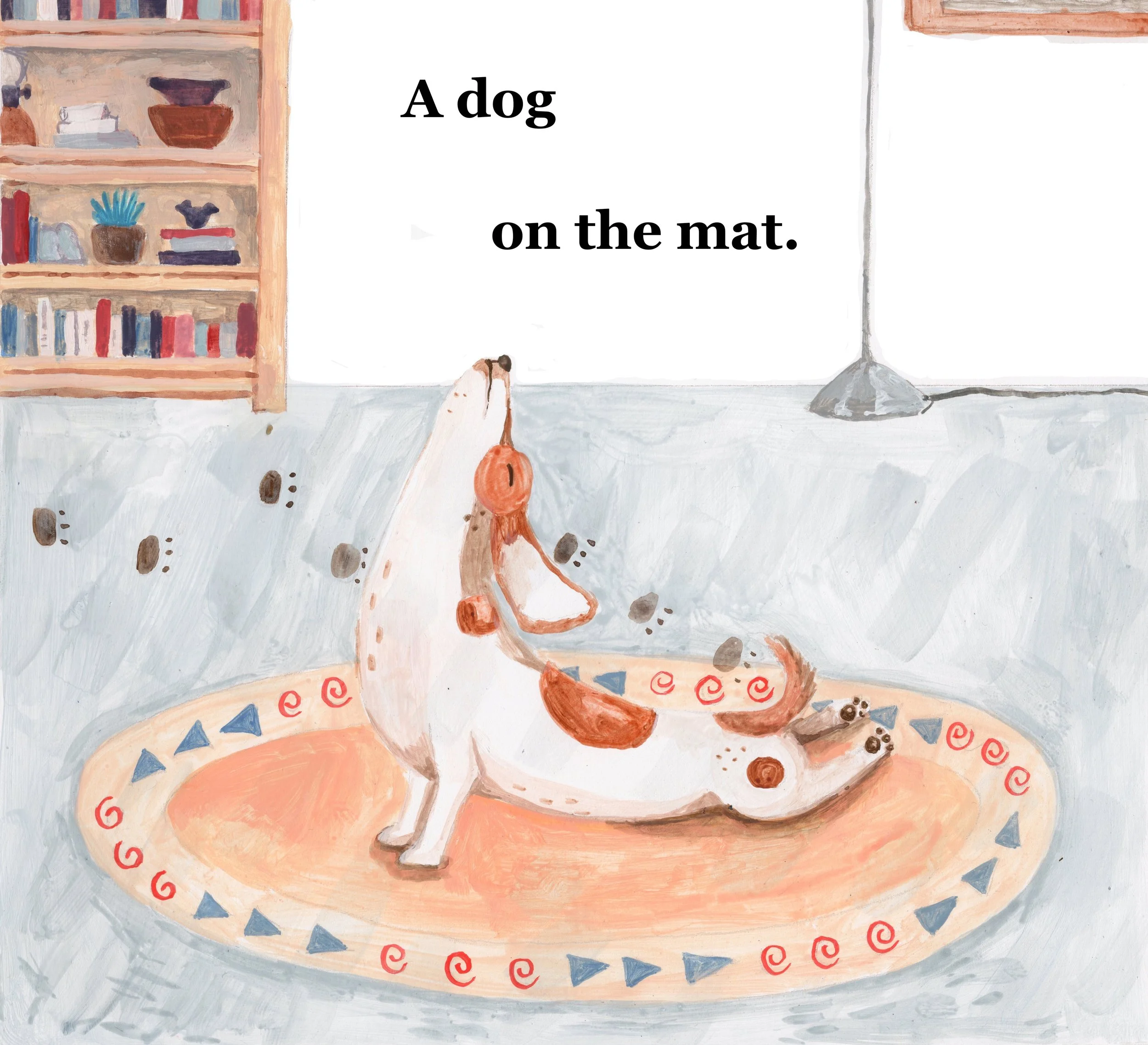 Picture Book Concept Art for The Dog, the Cat and the Mat