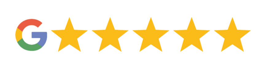 Google review stars with a five-star rating.