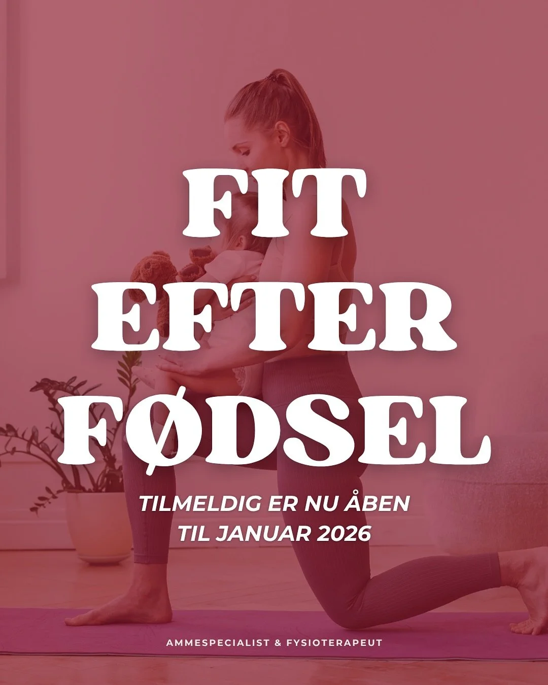 Tilmeldingen er &aring;ben! 💪🏼 
Vil du starte 2026 med mere styrke, energi og overskud? Du kan allerede nu booke din plads p&aring; mit popul&aelig;re efterf&oslash;dselshold! 
Fit efter f&oslash;dsel starter d. 8. januar i Vadum &ndash; og der er 
