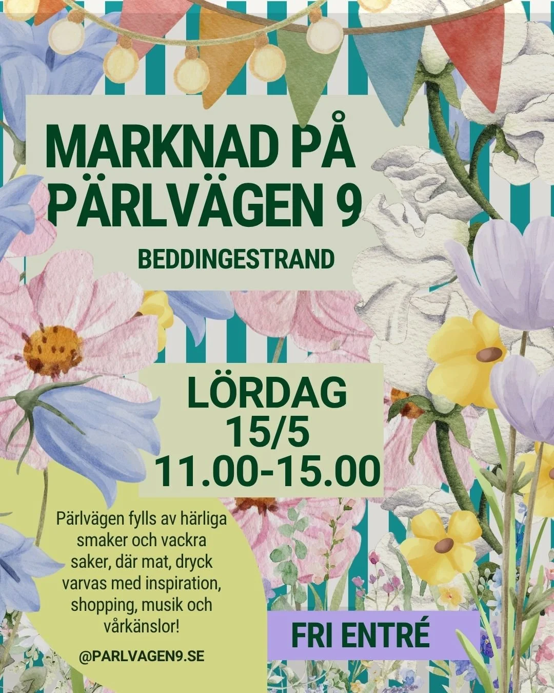 VÅRMARKNAD PÅ PÄRLVÄGEN 9