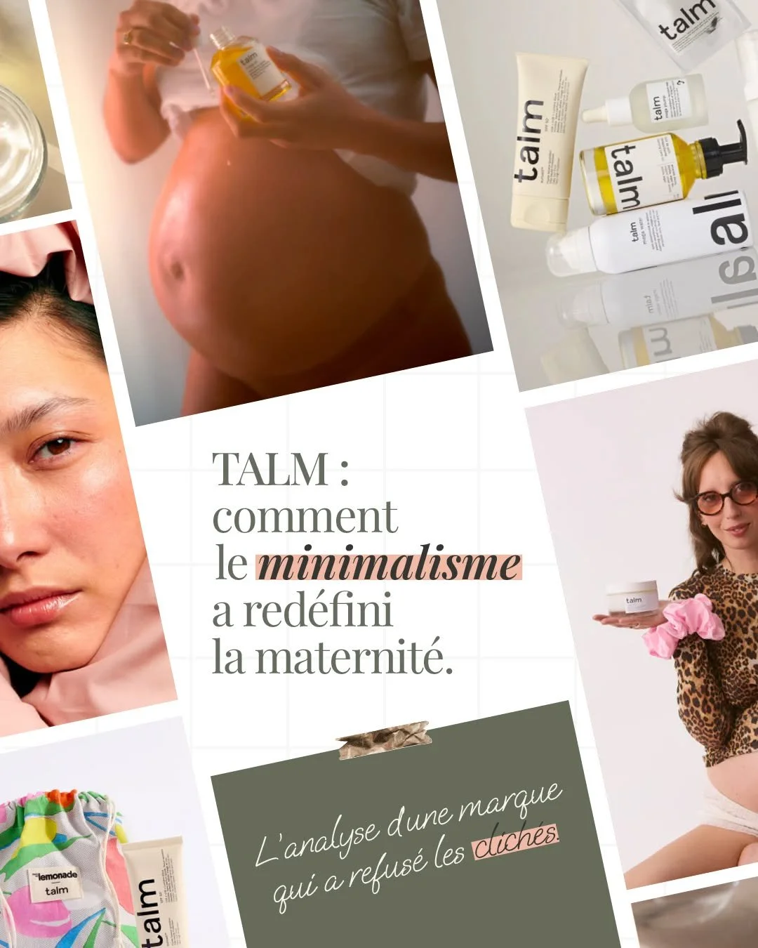 Pendant longtemps, la cosm&eacute;tique de grossesse c'&eacute;tait soit le flacon m&eacute;dical tristement clinique, soit l'univers pastel typographie manuscrite petit c&oelig;ur en bas &agrave; droite.

Comme si tomber enceinte obligeait &agrave; 