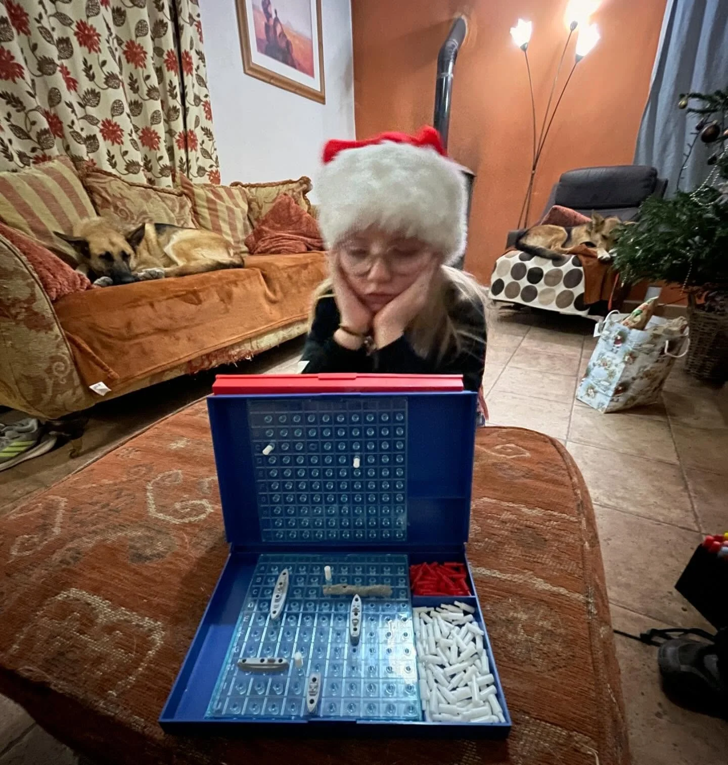 So we have this free phone app called &lsquo;2 player games&rsquo; - and we highly recommend it&hellip; great fun with lots of classics &amp; plenty of other silly games. We played Battleships (it actually works really well on one phone screen) and i