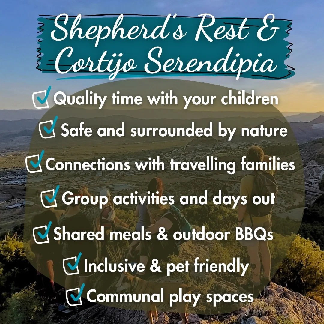 Shepherd&rsquo;s Rest &amp; Cortijo Serendipia are run together as one. These properties are two traditional Spanish farmhouses, which make up 7 family apartments and our family home. 

Shepherd&rsquo;s Rest is in Oria village, with all amenities wit