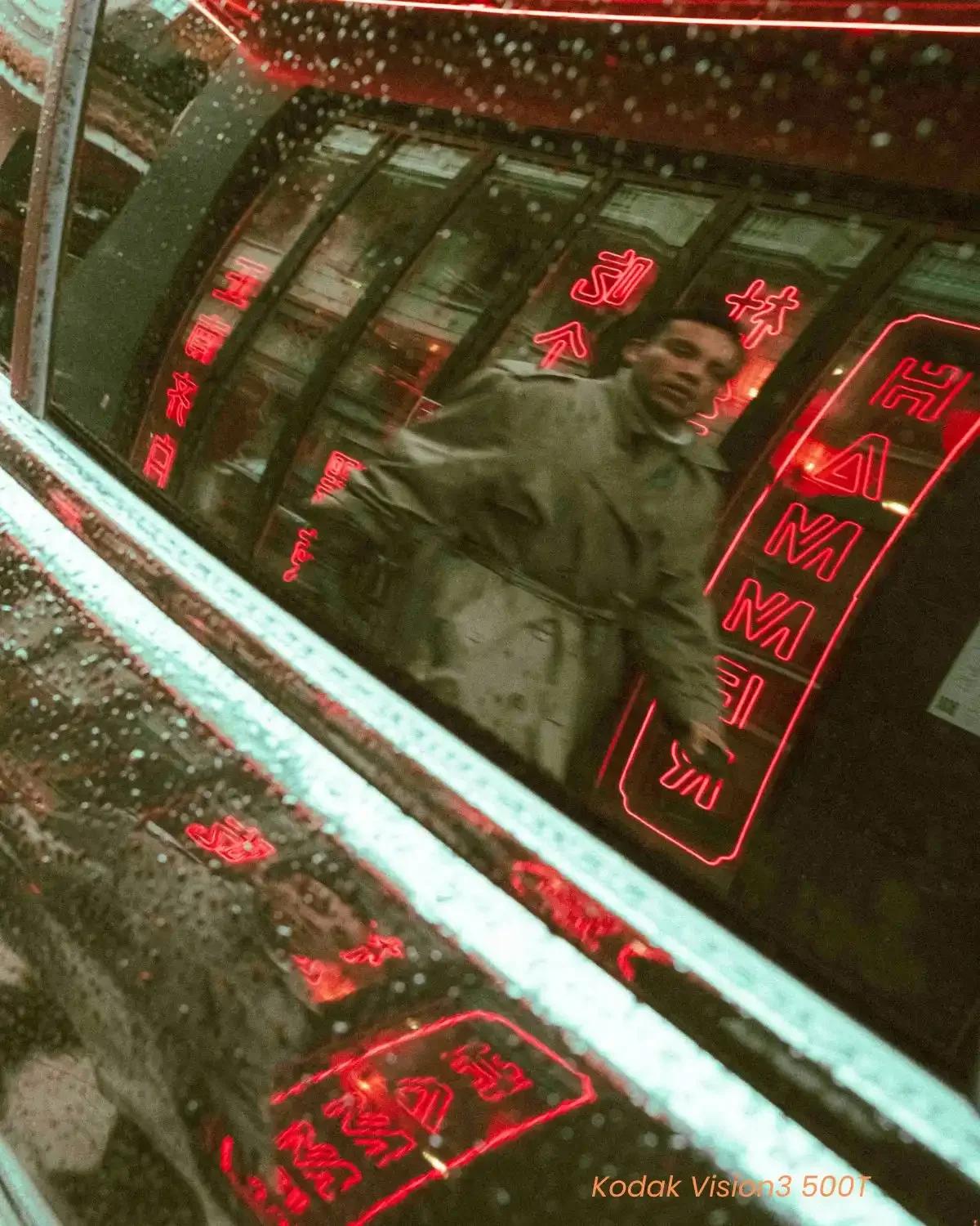 Kodak film presets for Lightroom, Kodak Ektar 100 street photography look, Kodak Vision3 500T cinematic night preset, professional Kodak Pro 100 film emulation, analogue urban wall art style presets.