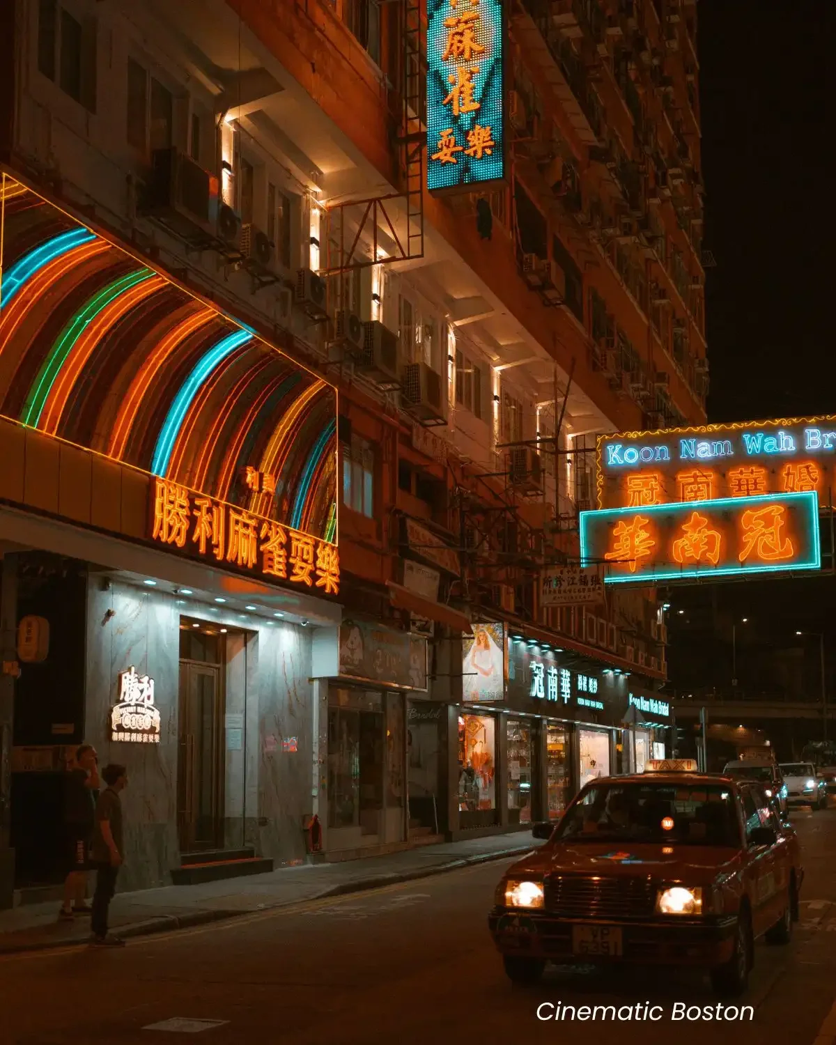 Cinematic New York Lightroom preset with moody green tones on a rainy street photography shot