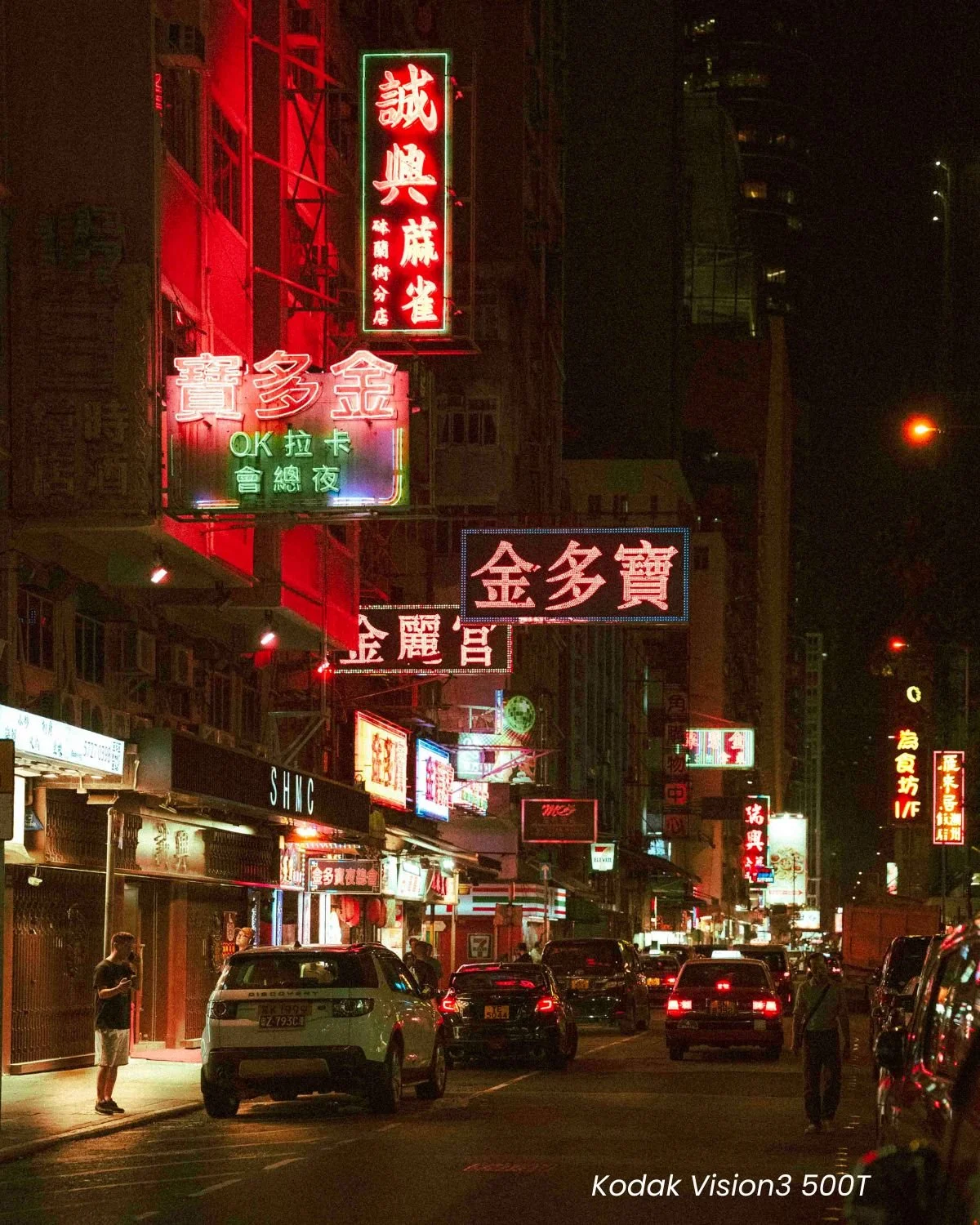 Kodak film presets for Lightroom, Kodak Ektar 100 street photography look, Kodak Vision3 500T cinematic night preset, professional Kodak Pro 100 film emulation, analogue urban wall art style presets.