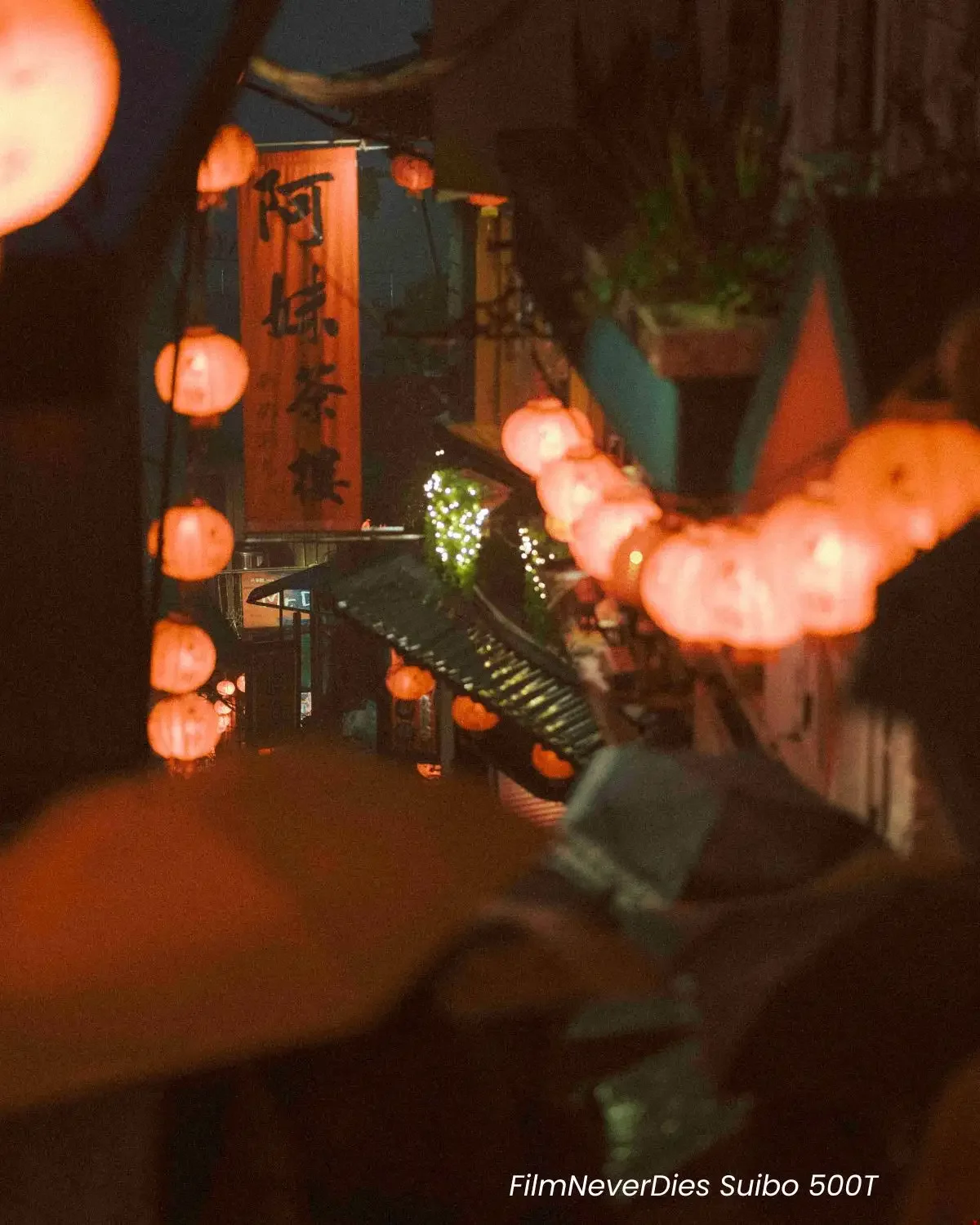 Comparison of Reflx Lab 800T and FilmNeverDies Suibo 500T film look presets on night street photography.