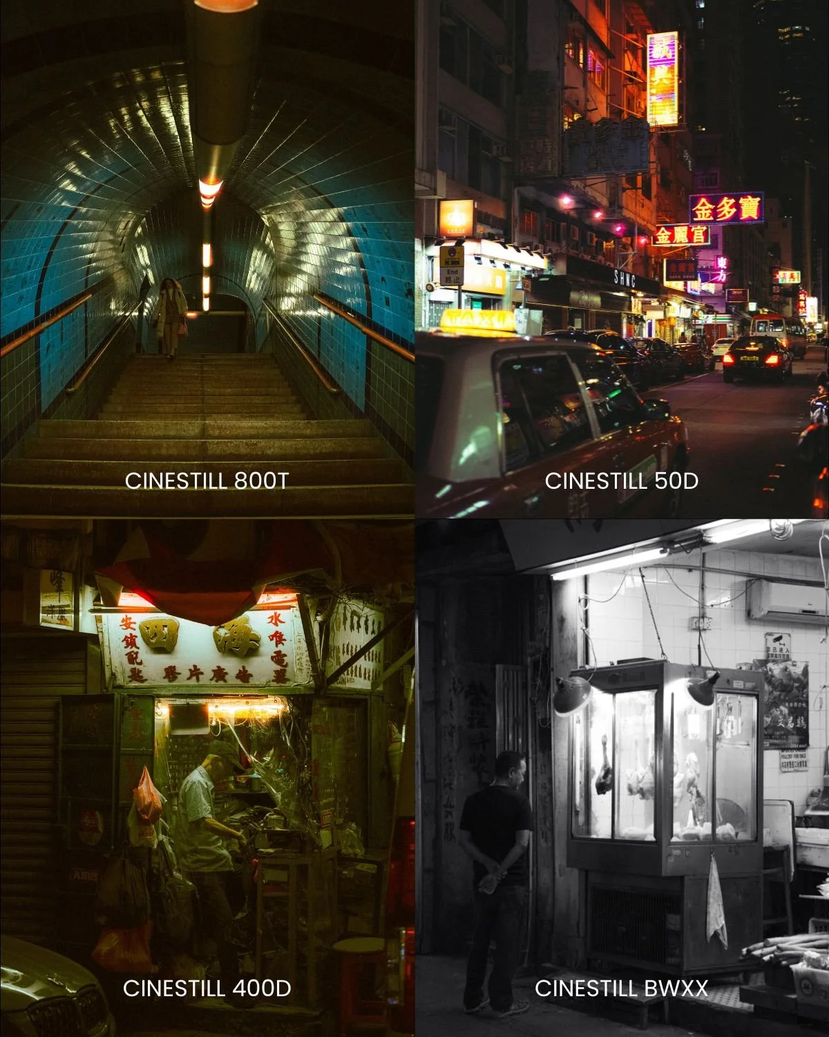 Before and after street photography edit using the Master Collection cinematic Lightroom presets by EJDuran, featuring authentic film emulation, moody urban color grading, and custom halation effects