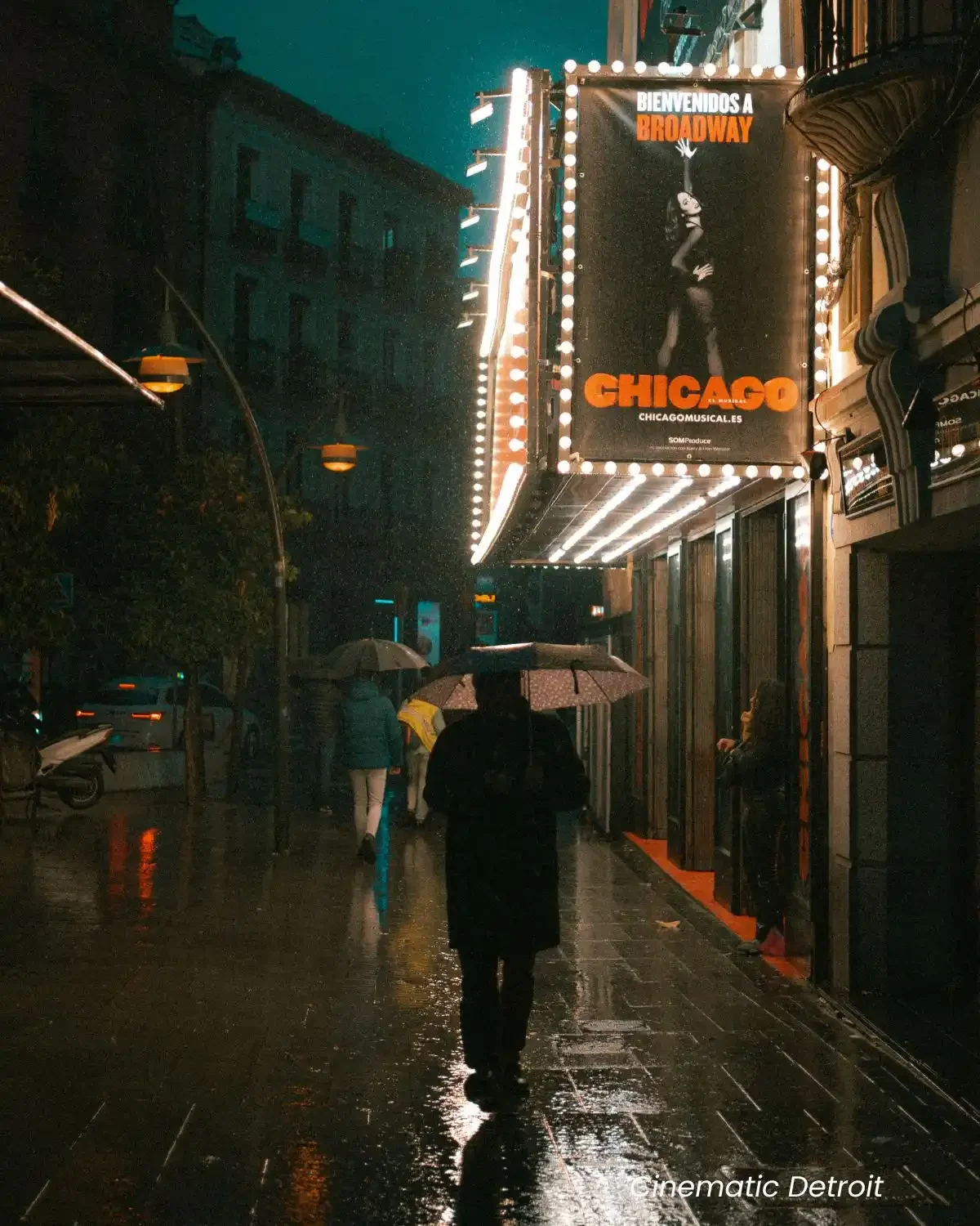 Cinematic New York Lightroom preset with moody green tones on a rainy street photography shot