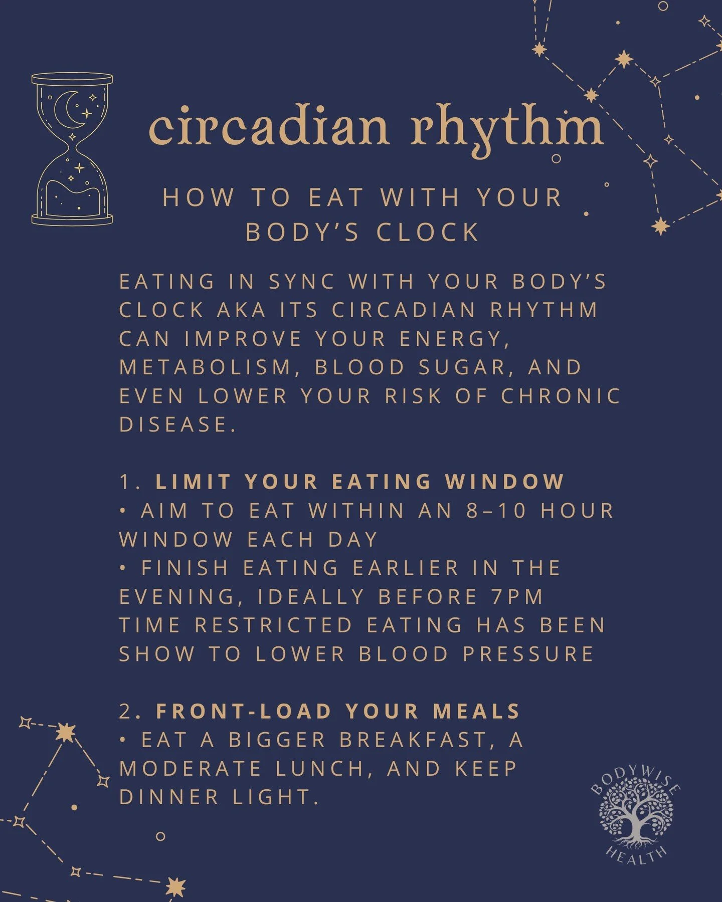 It's time to think about bedtime reminders 😴 Did you know our body's organs have a set time they shut down each day?

Erratic sleeping and eating patterns can make it hard to lose weight. 🛌 

That late night snack or glass of wine is disrupting you