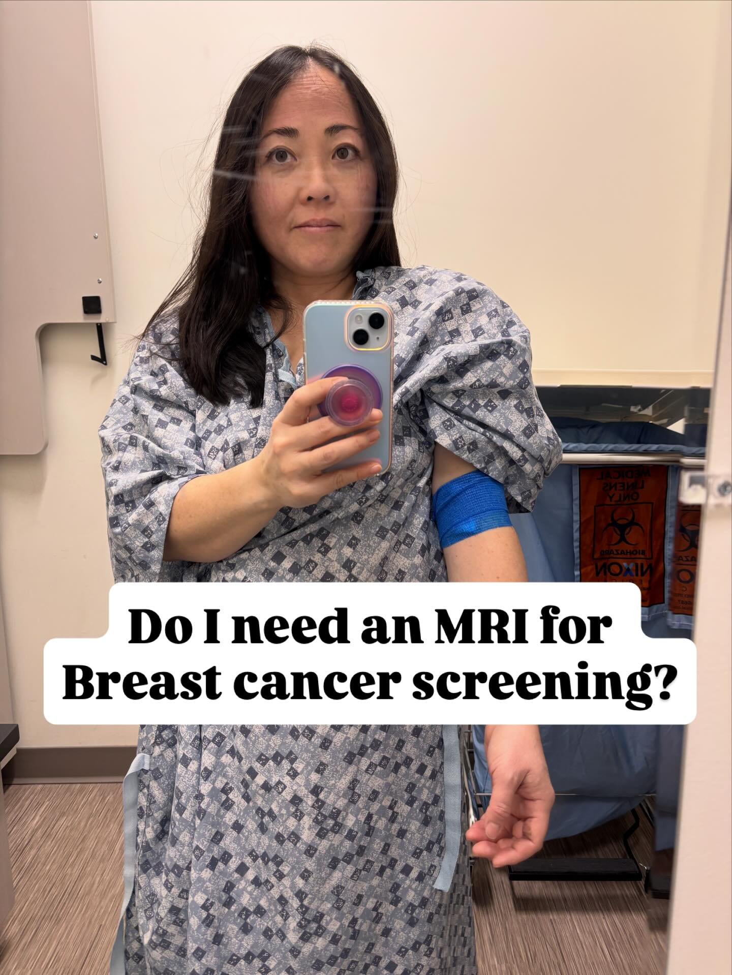 Today I had my first MRI! 🏥 despite ordering many of them for patients and knowing what it involved, it was still a very jarring experience. I&rsquo;m doing this in addition to mammograms because of my increased risk for breast cancer due to family 