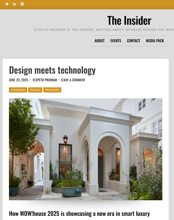 The Insider, Design meets Technology, June 25