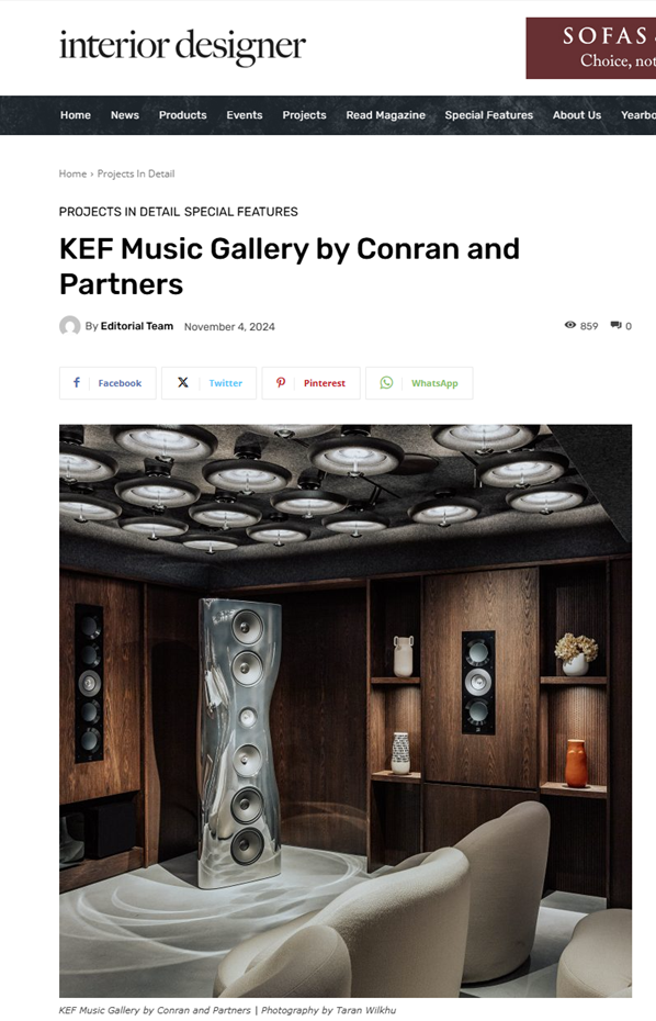 Interior Design, KEF Music Gallery by Conran and Parnters, Nov 24