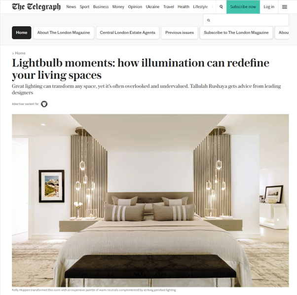 The Telegraph/ The London Magazine - 

Lightbulb Moment, 

May 25