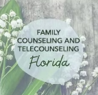 logo with flowers in the background