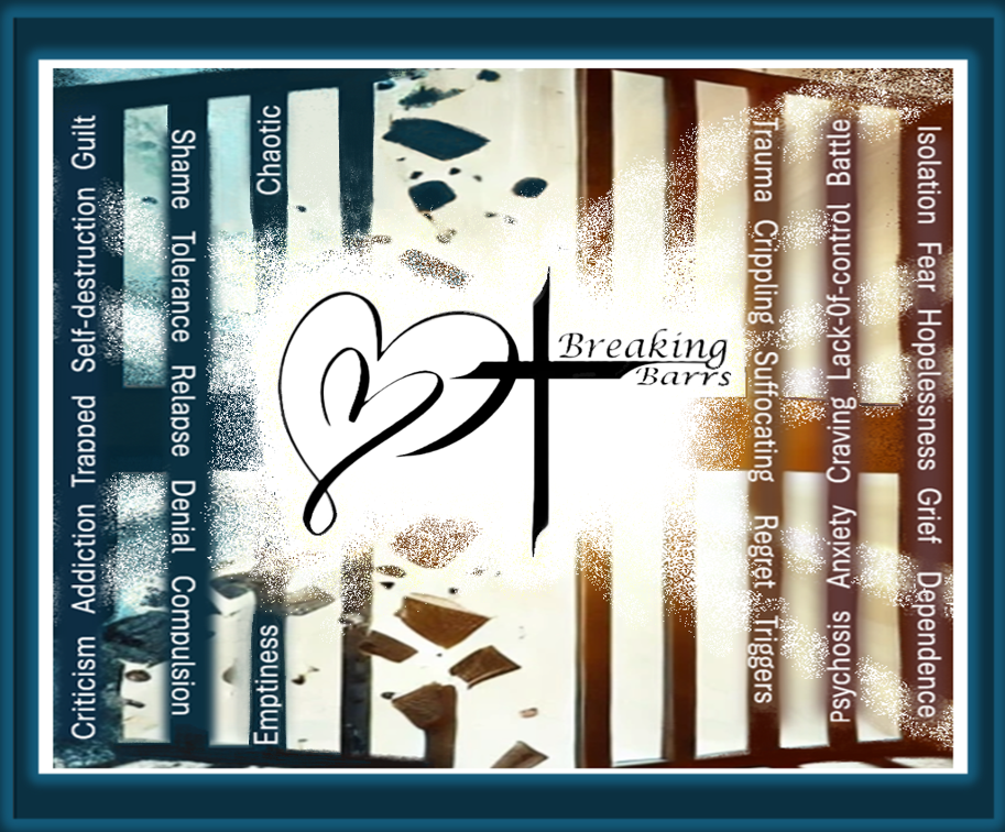 Bars with description on them and the logo breaking through