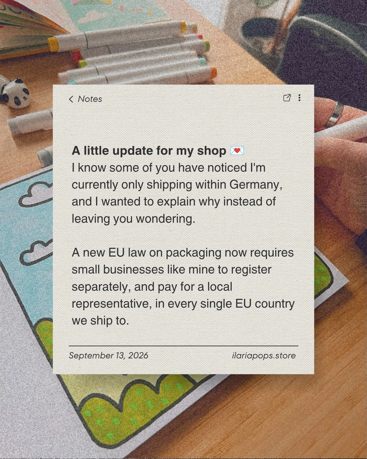 I know this might not be new news to many of you, but I needed a little time for it to settle and for my disbelief to pass. I've worked so hard for almost 9 years to build my little shop and create cute little stationery to make people smile, and thi