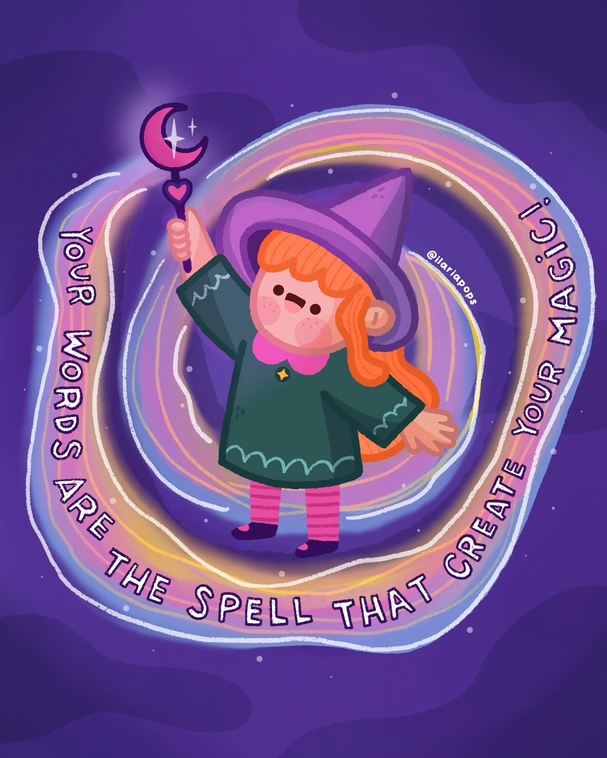 Peachtober day 4 is for Spell🔮✨

Your words are the spell to your own magic: speak gently to yourself and watch what happens!

I had lots of fun to draw this one but I also struggled with the colours, this is the most acceptable version I managed to