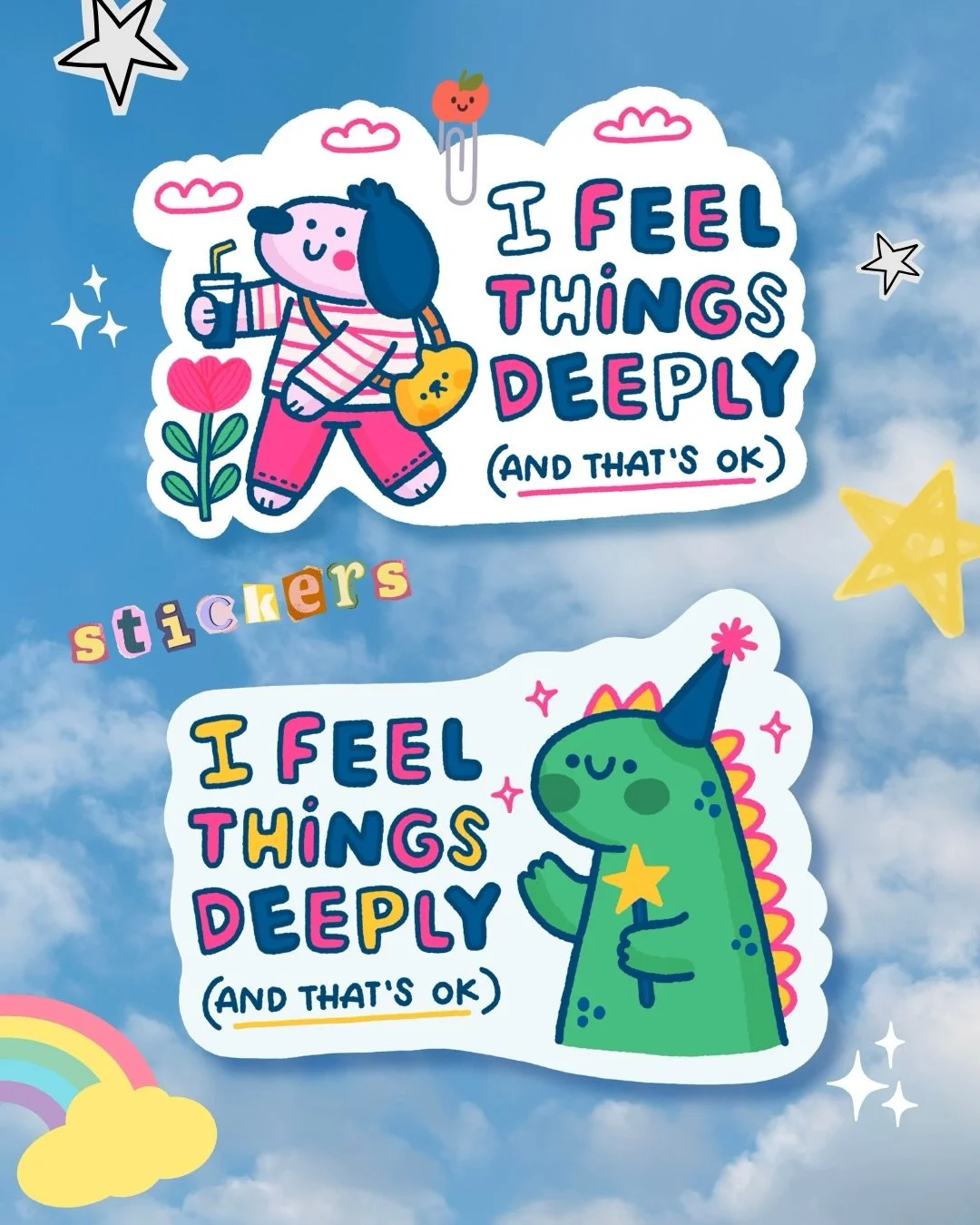 When the prompt for Peachtober is Sticker and you take it really seriously 🤭 I am glad I got the chance to turn a cute doodle on my Hobonichi into stickers. Are you team dog or dinosaur?

Day 8 @peachtober #peachtober2026 #peachtober #cutestickersde