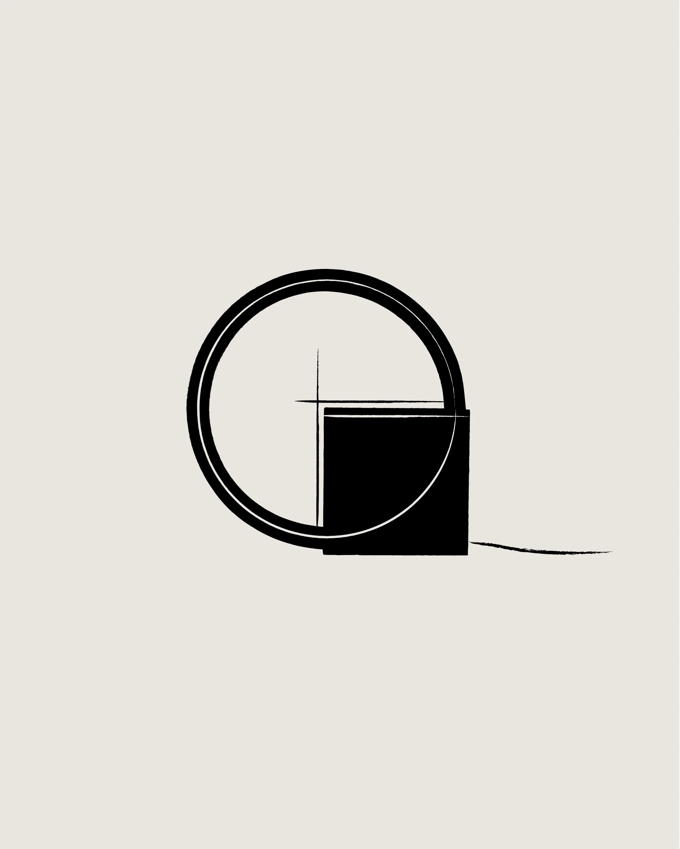 Hand-drawn black sketch of a Pastoe light, timeless dutch furniture design, branding and illustration project by Automne Studio.