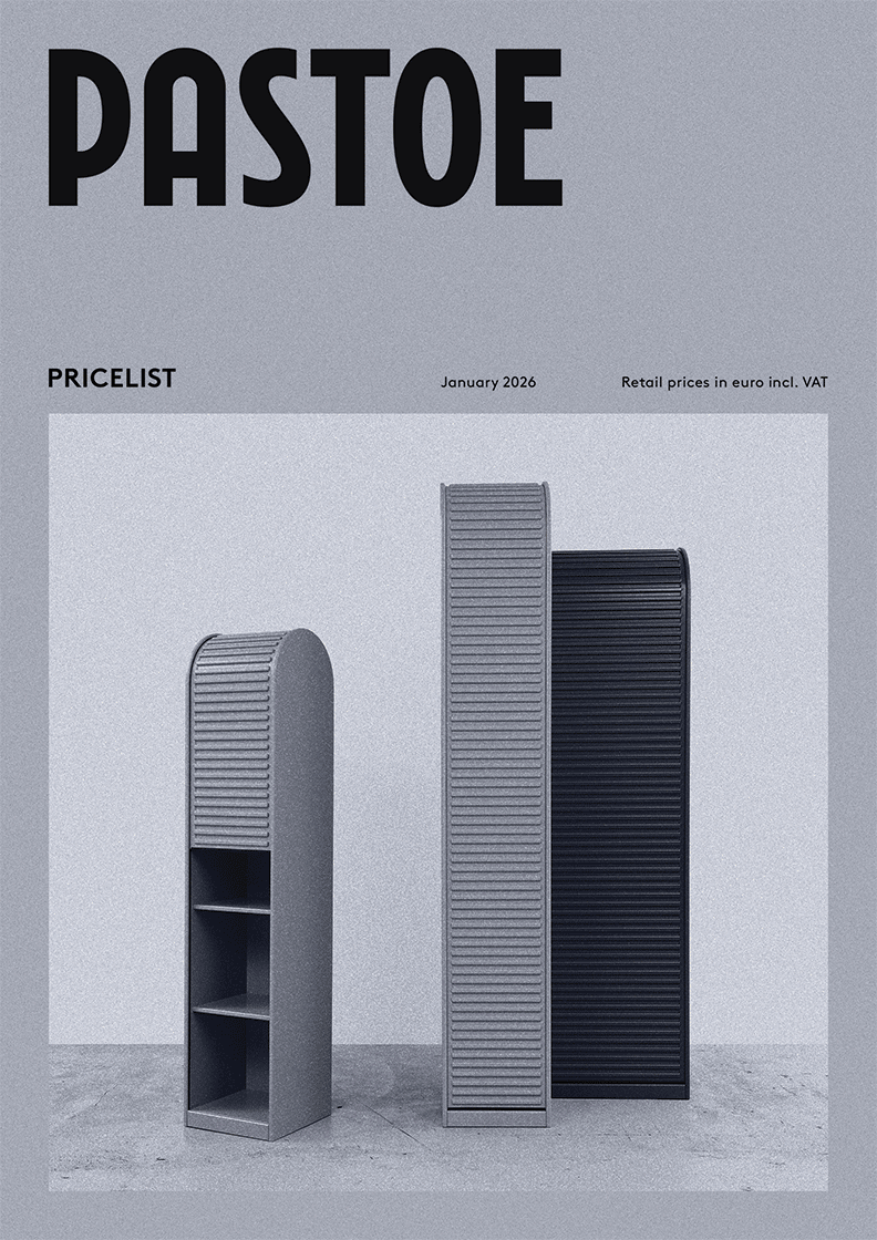 PASTOE booklet cover with different colors, timeless dutch design furniture, branding project by Automne Studio.