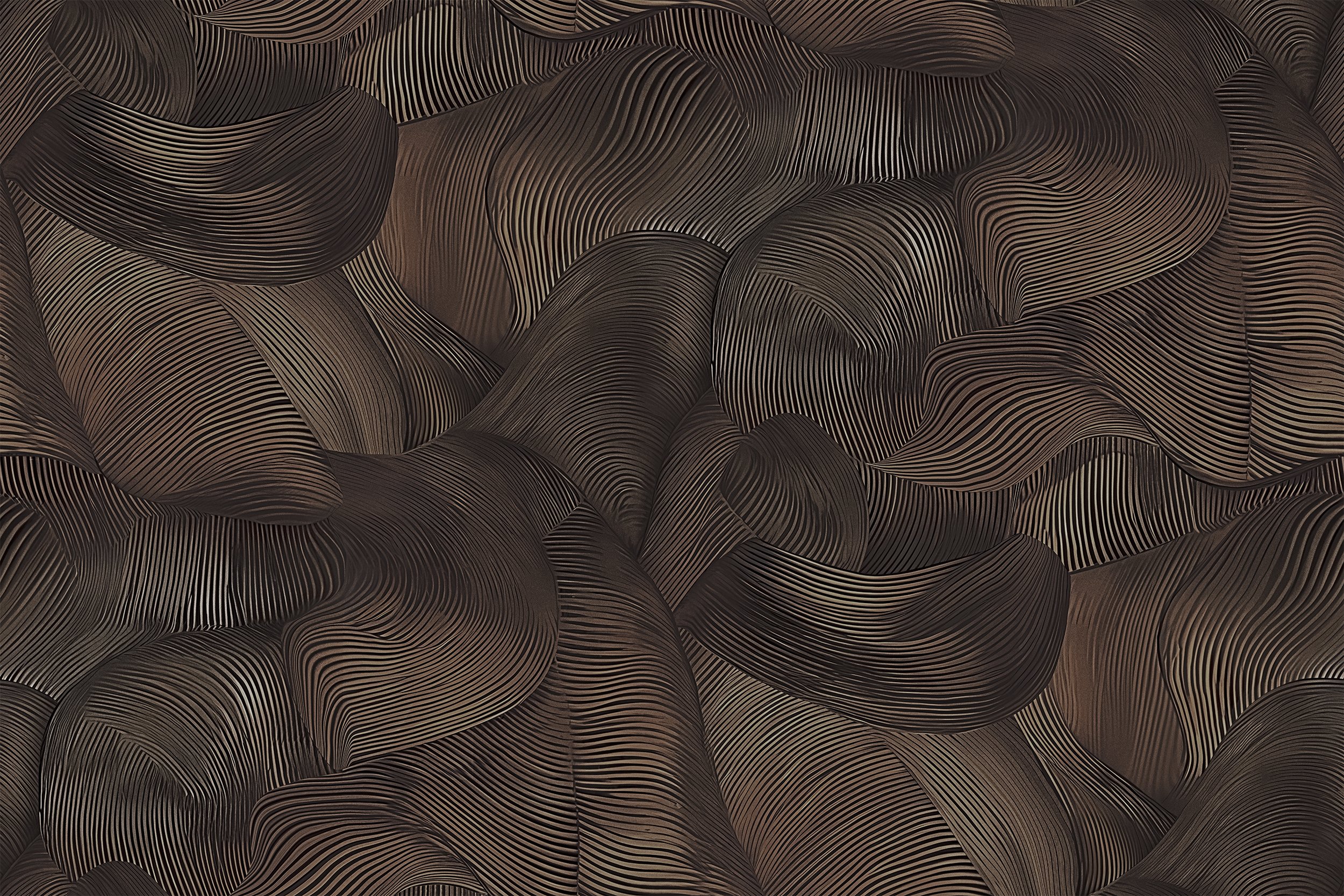 Pattern of Vibrato Bee Chocolate by Moooi Carpets, pattern design and illustration project by Automne Studio.