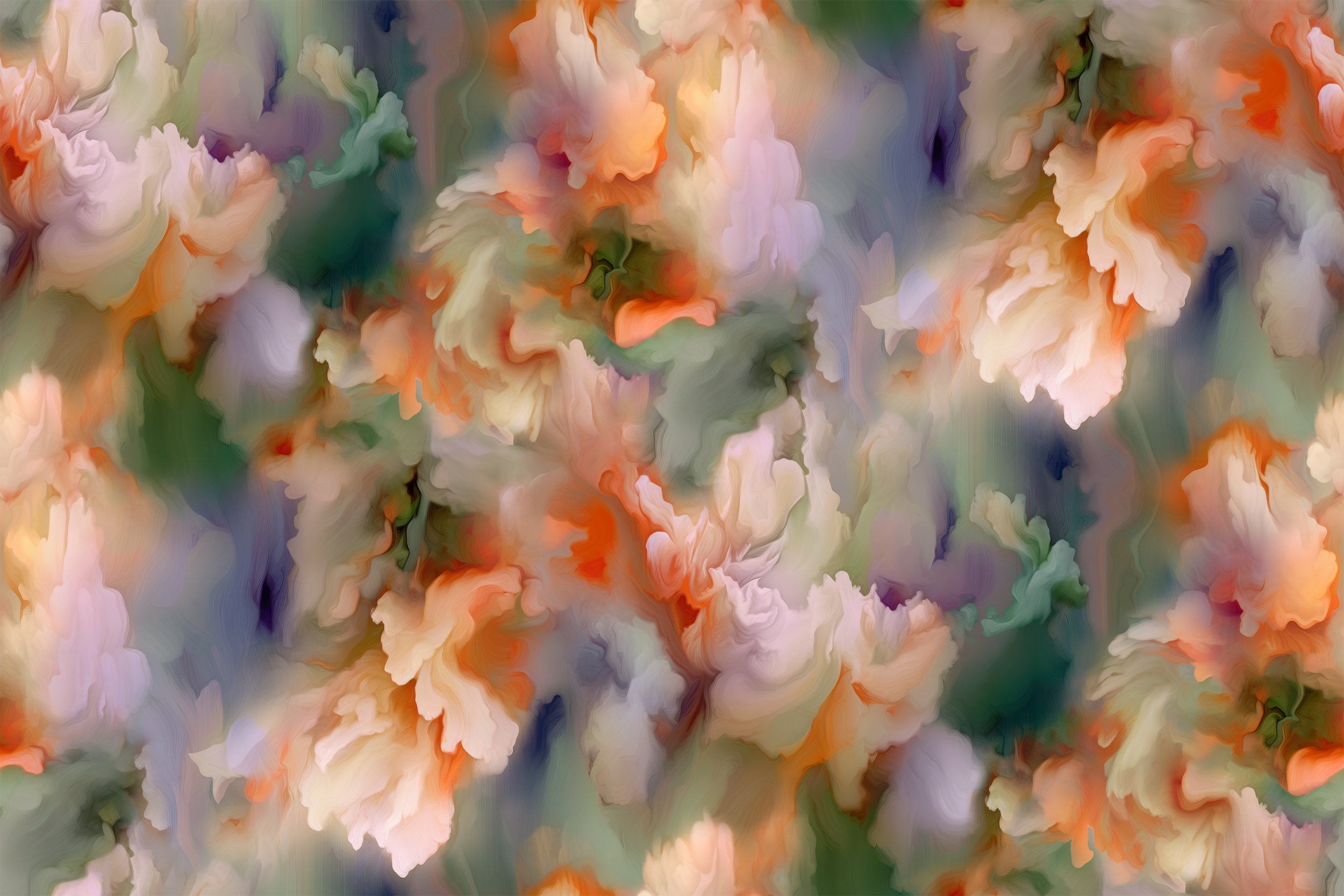 Abstract pattern of Moooi Aqua Flora Tigerlily, pattern design and illustration proejct by Automne Studio.