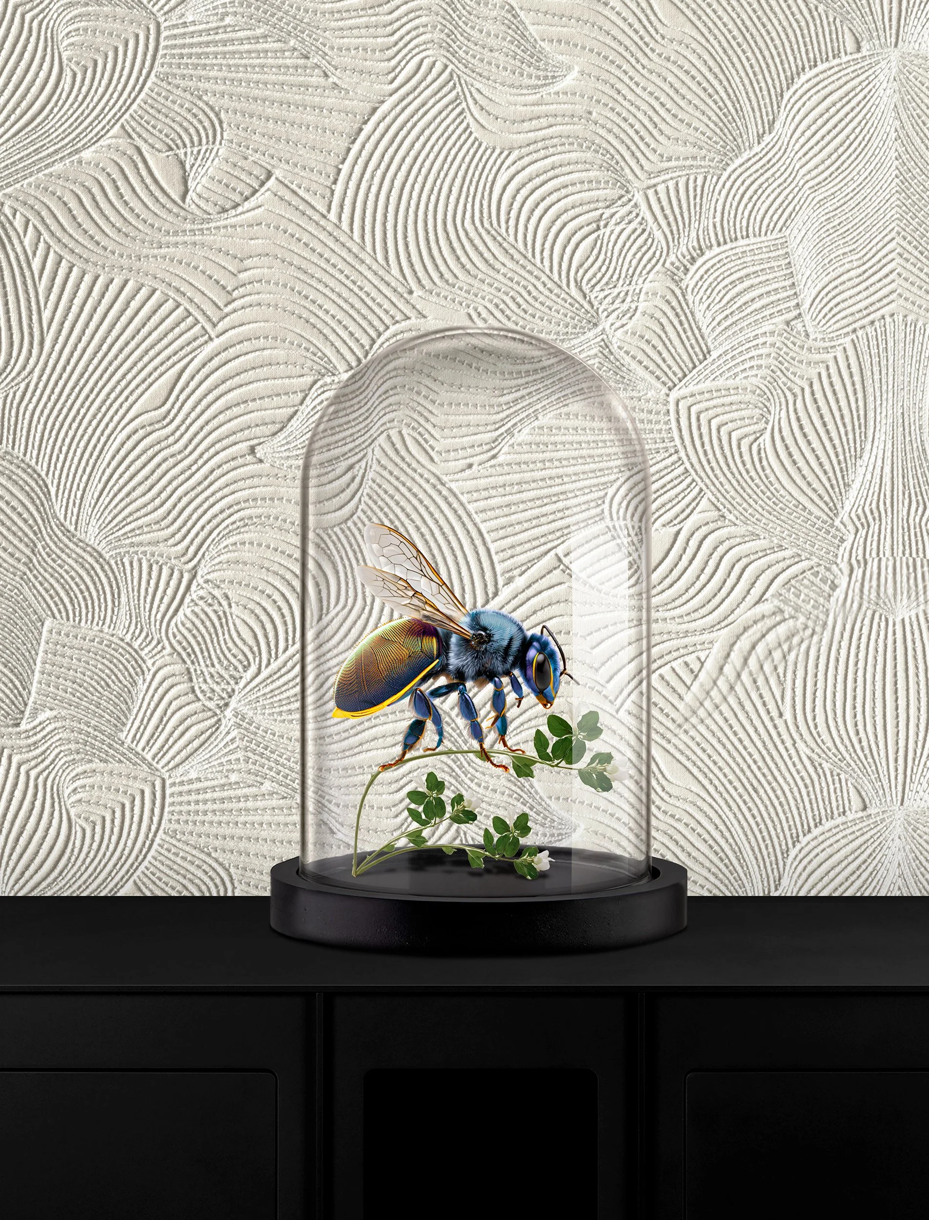 Techno Bee, Green House Collection by Moooi, illustration and branding project by Automne Studio.