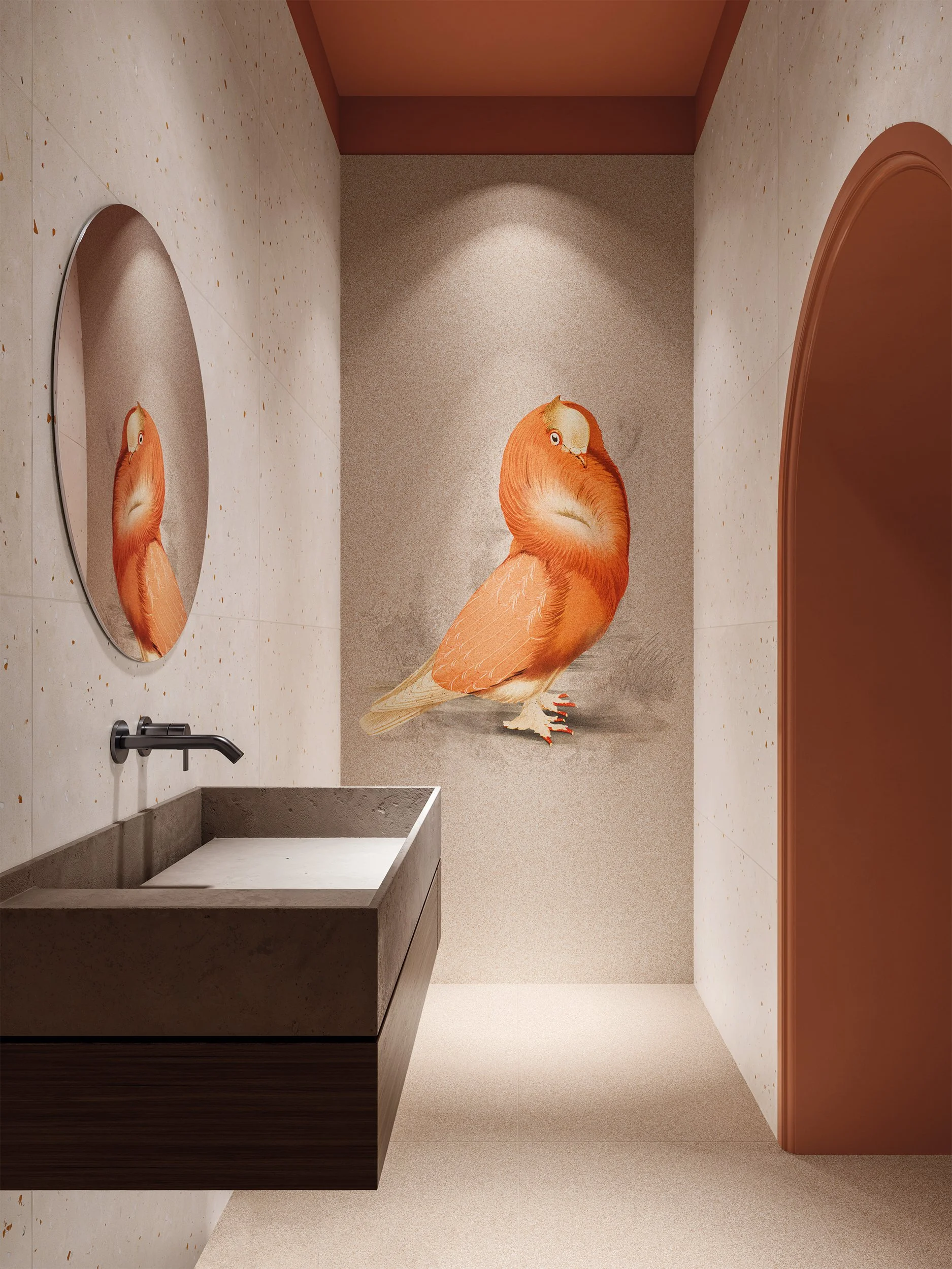 Cloistered Dove, The Nesting Room, Extinct Animals family, illustration and visual identity by Automne Studio.