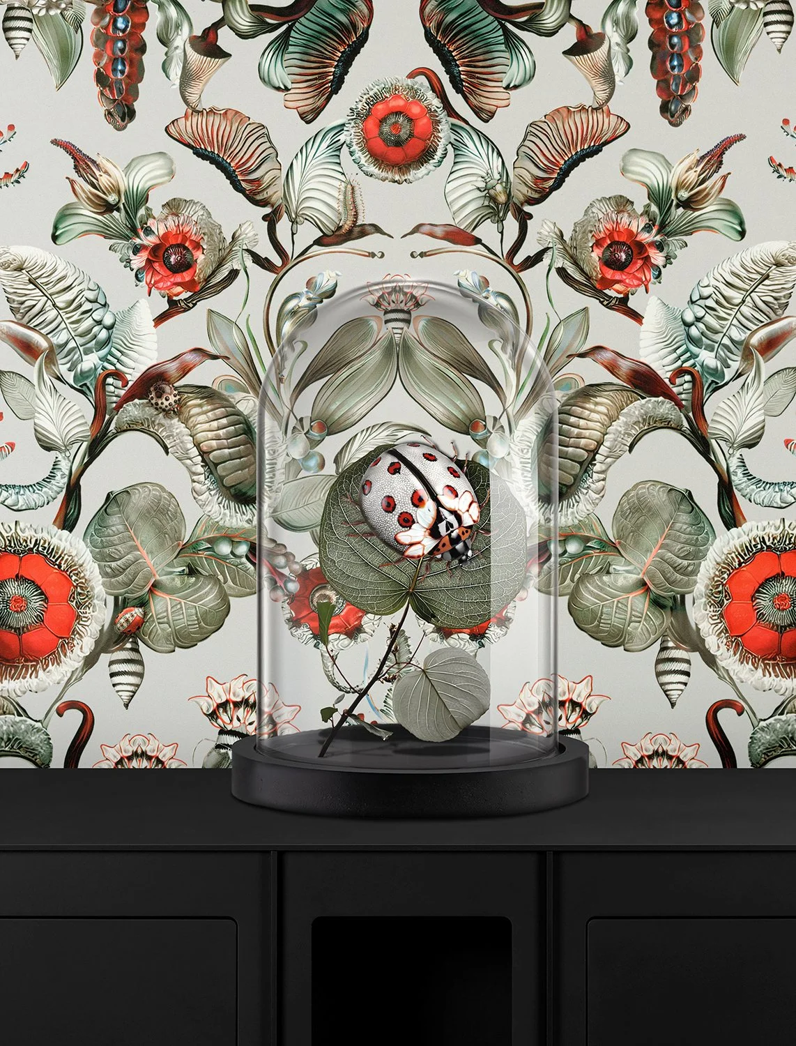 Cocinella pattern, Green House Collection by Moooi, illustration and branding project by Automne Studio.