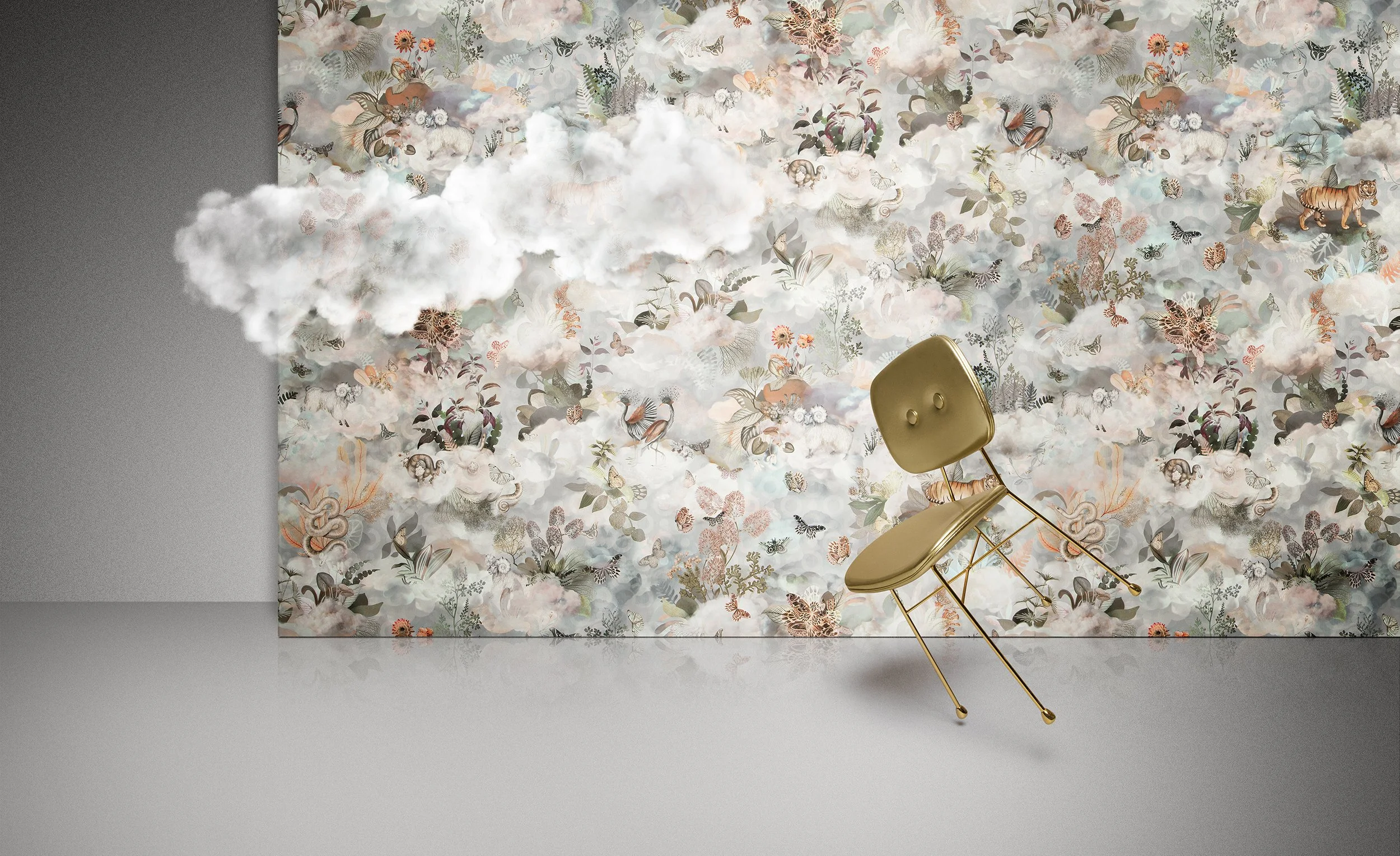 Pattern Memento Moooi Medley Dawn, Extinct Animals family, illustration and visual identity by Automne Studio.