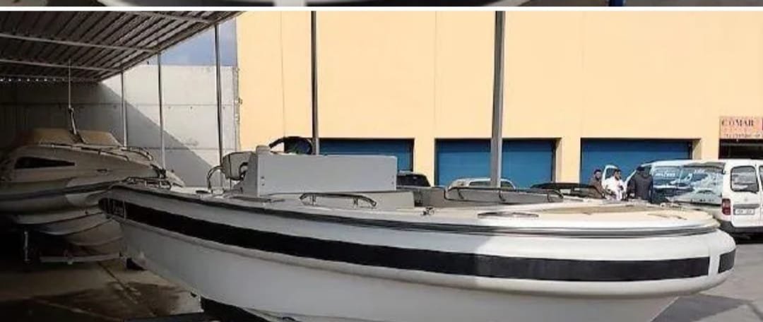 2014 Novurania Chase 19 luxury yacht tender with Volvo 220HP engine, white hull, and sleek seating – ideal for VIP transfers or day cruising