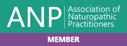 Logo of the Association of Naturopathic Practitioners, featuring 'ANP' and the full name.