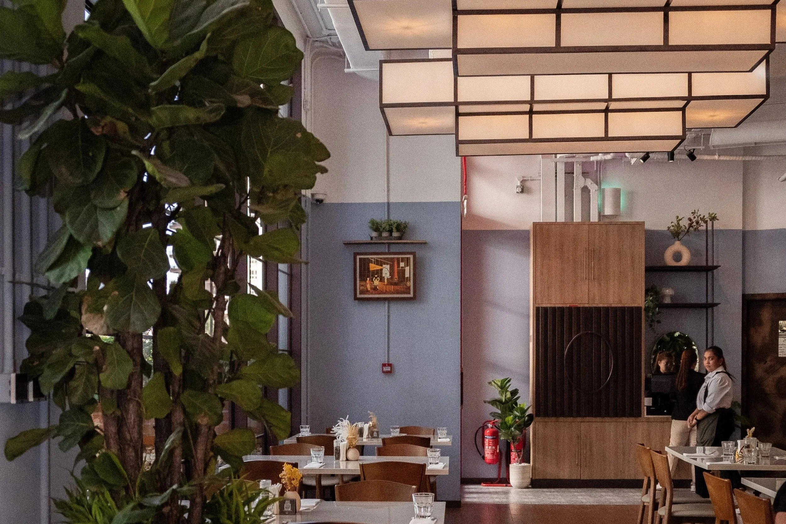 Morning interiors at The Red Door in Dubai Sports City