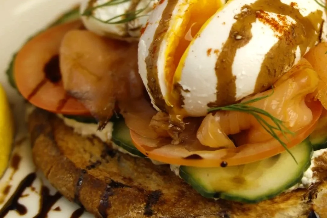 Salmon & Egg Toast served for breakfast at The Red Door