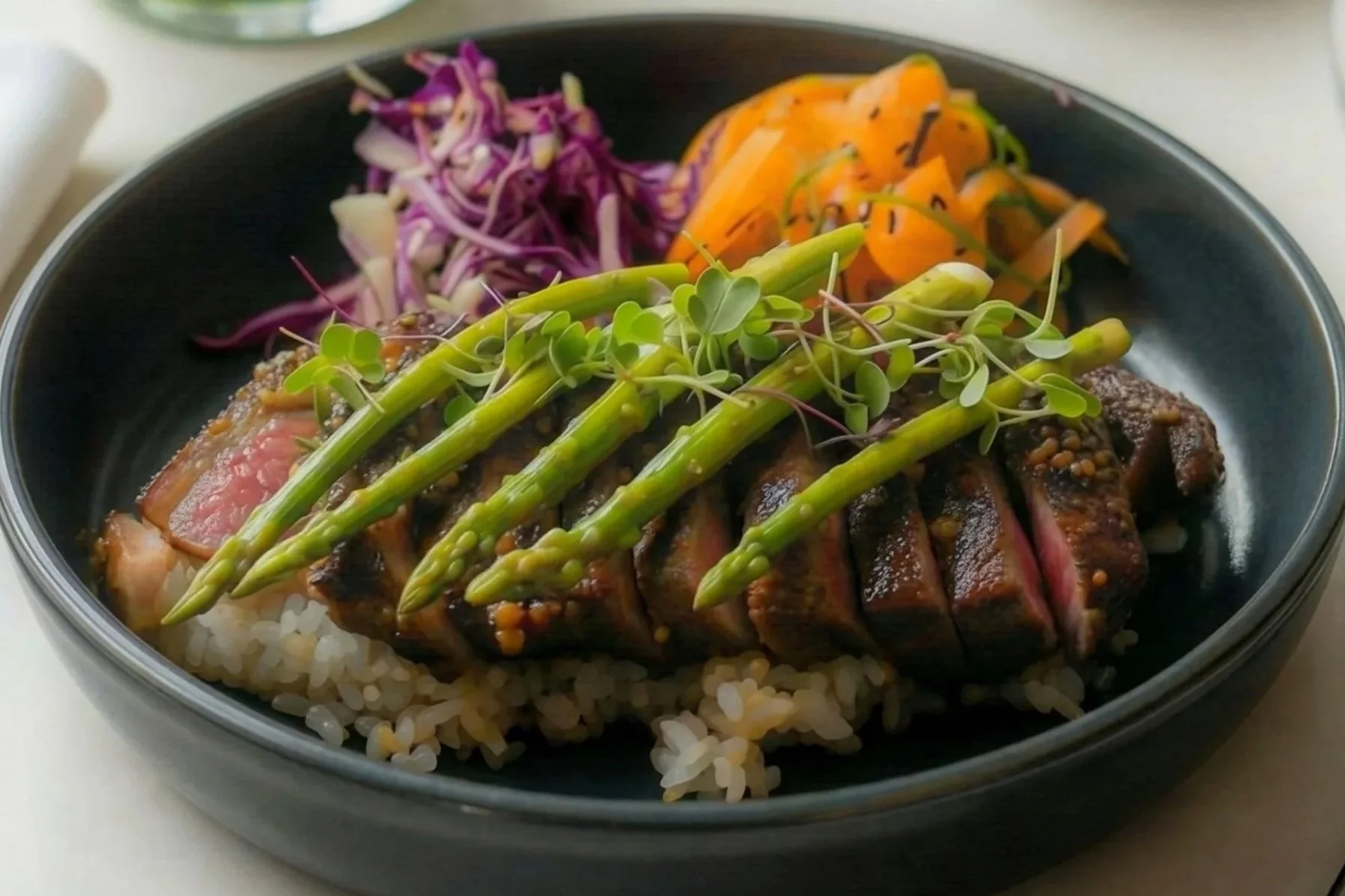 Beef teriyaki served for lunch & dinner at The Red Door